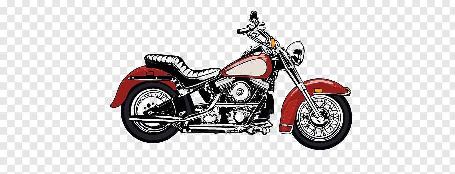 Red cruiser motorcycle, BMW Motorcycle Harley.