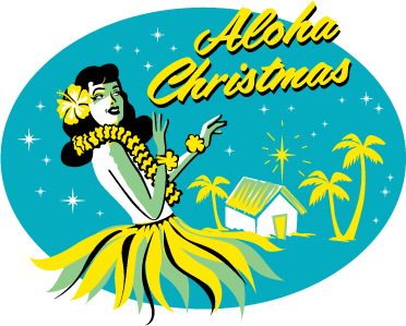 Hawaiian christmas clipart.