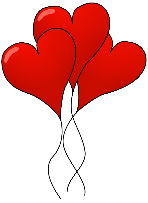 Free Clipart: Heart Balloons.