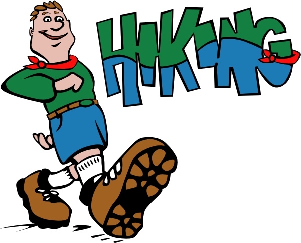 Hiker Hiking clip art Free vector in Open office drawing svg.
