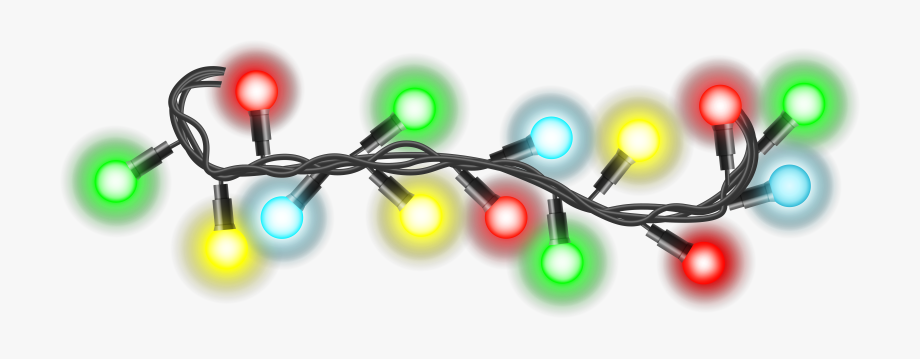 Christmas Lights Clipart Line Picture.