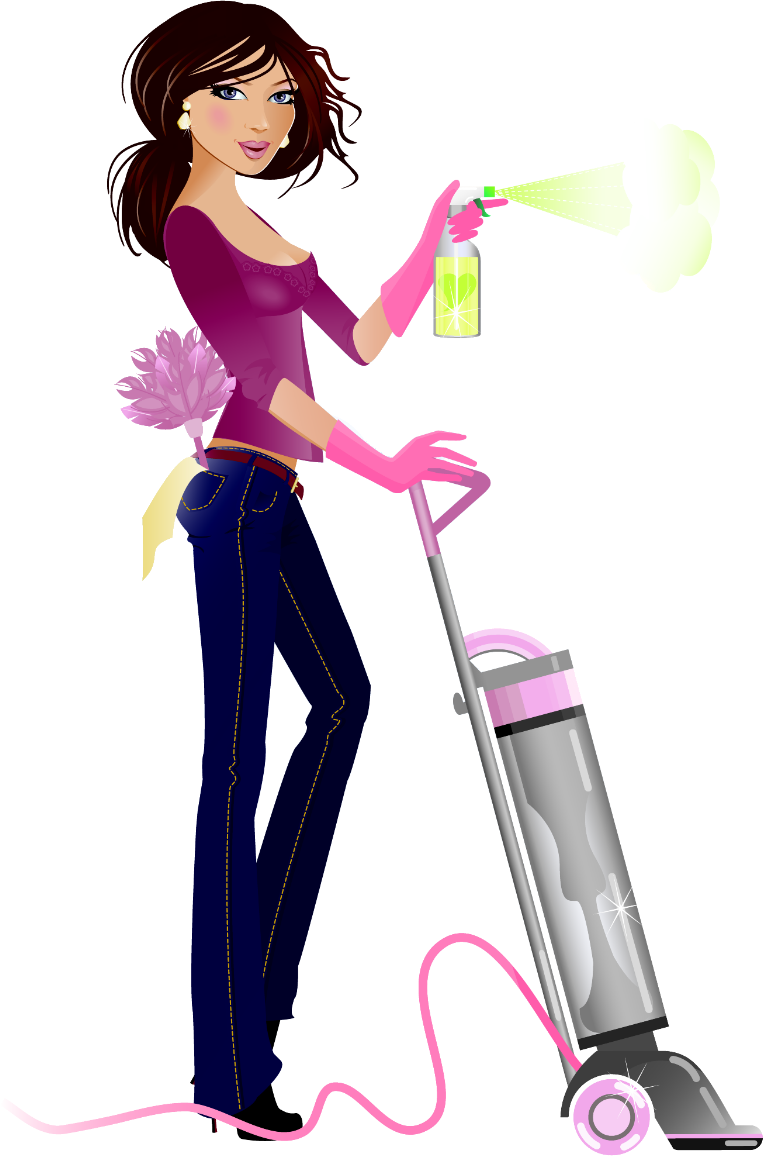 Maiden Clipart House Cleaner.