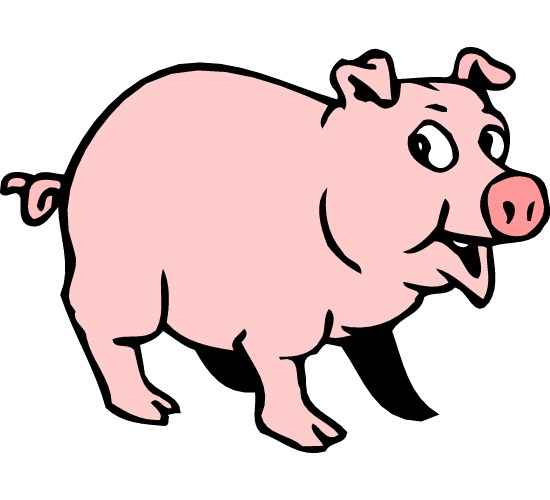 Pig Clipart Black And White.