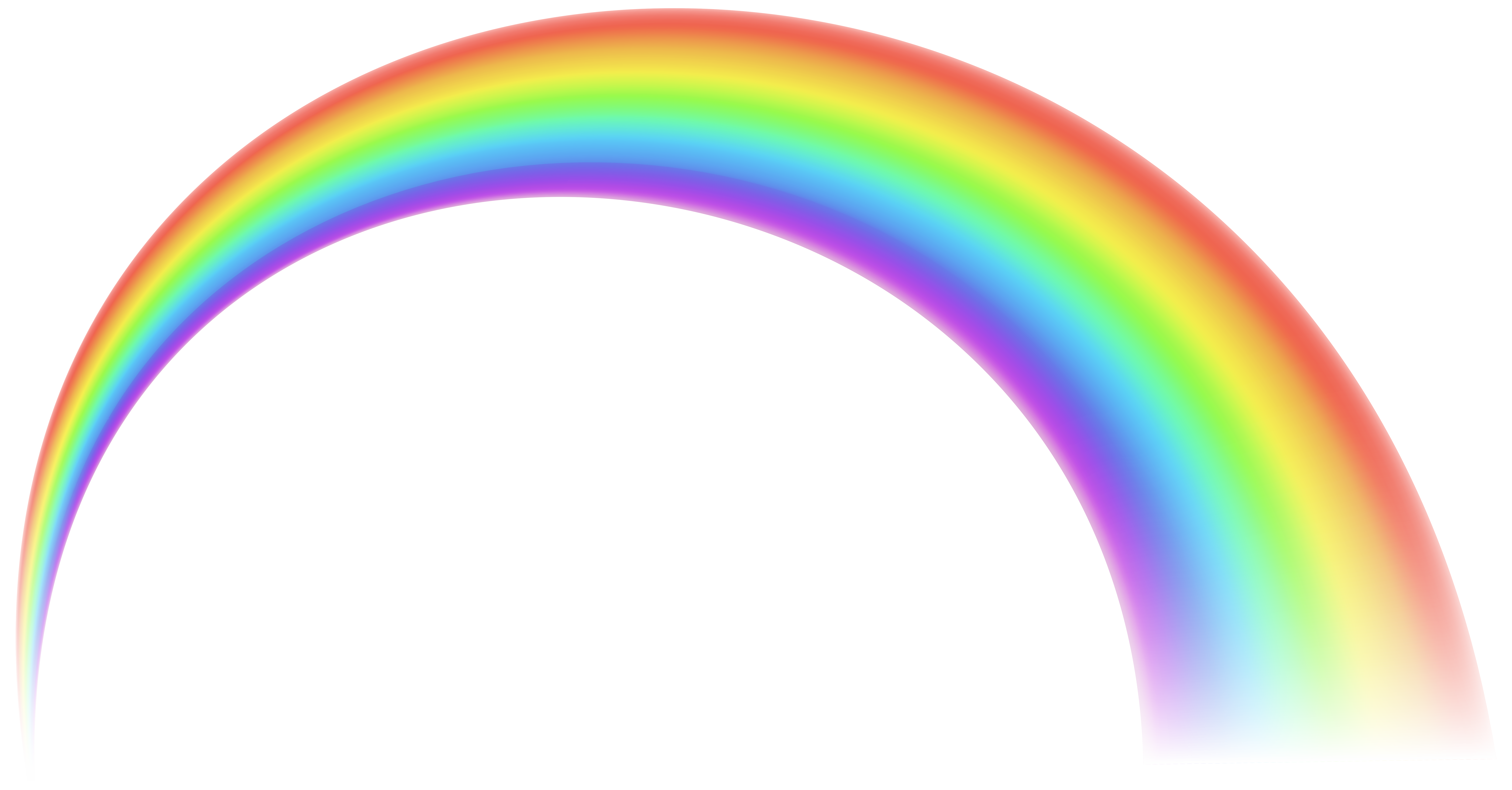 Transparent Rainbow PNG Free Clip Art.