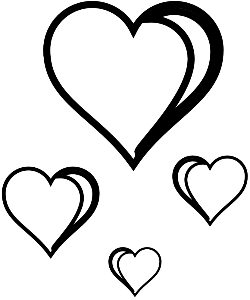 Best Black And White Heart Clipart #20629.