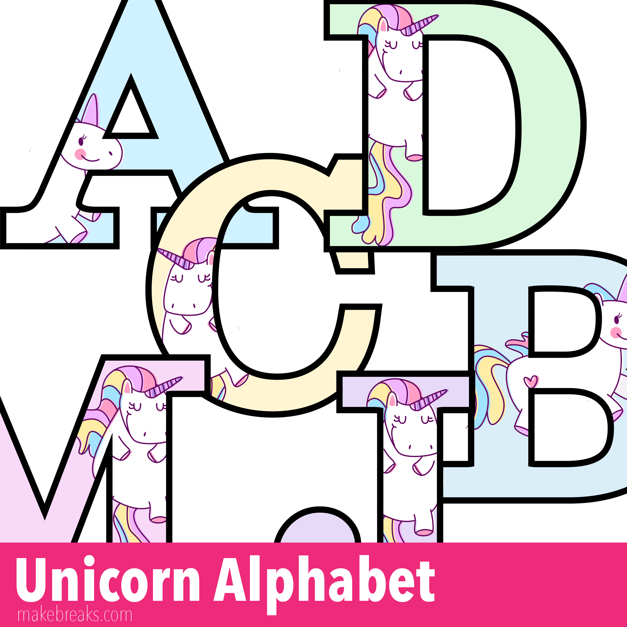 Unicorn Letters to Print.