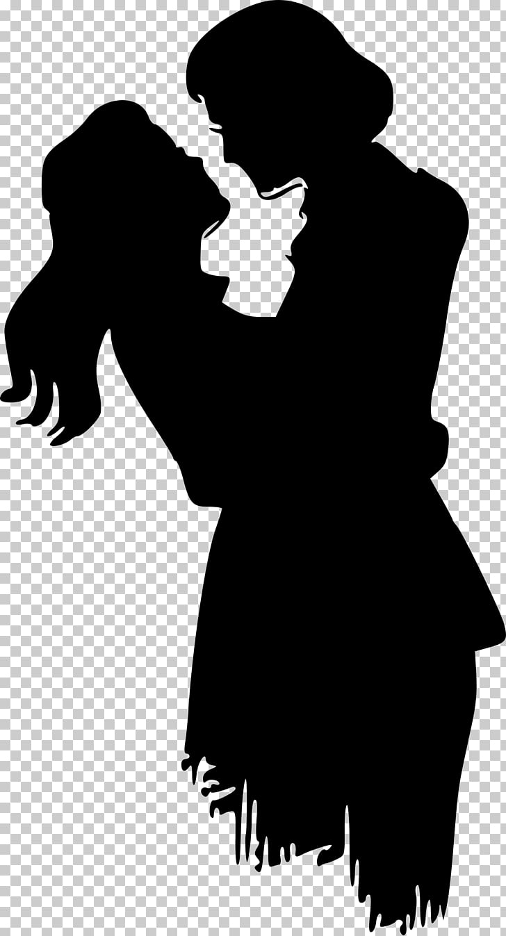 Silhouette Love , lovers PNG clipart.
