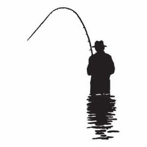 Old Man Fishing Clipart.
