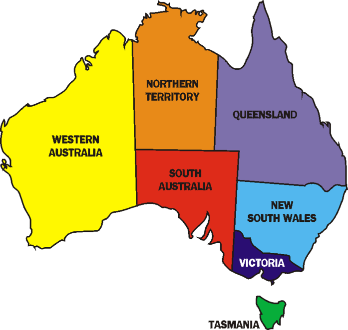 Australia Clipart Map.