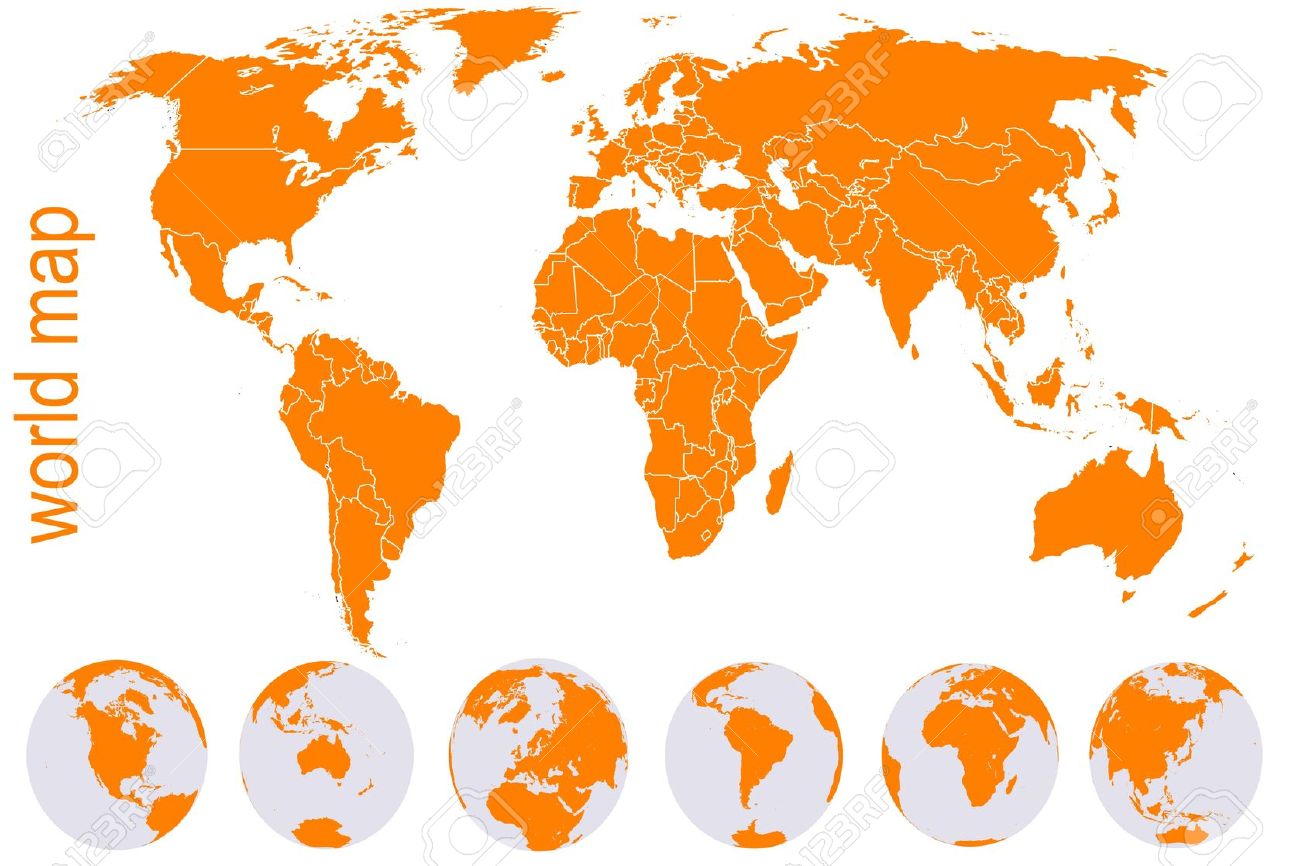 Free clipart world map.