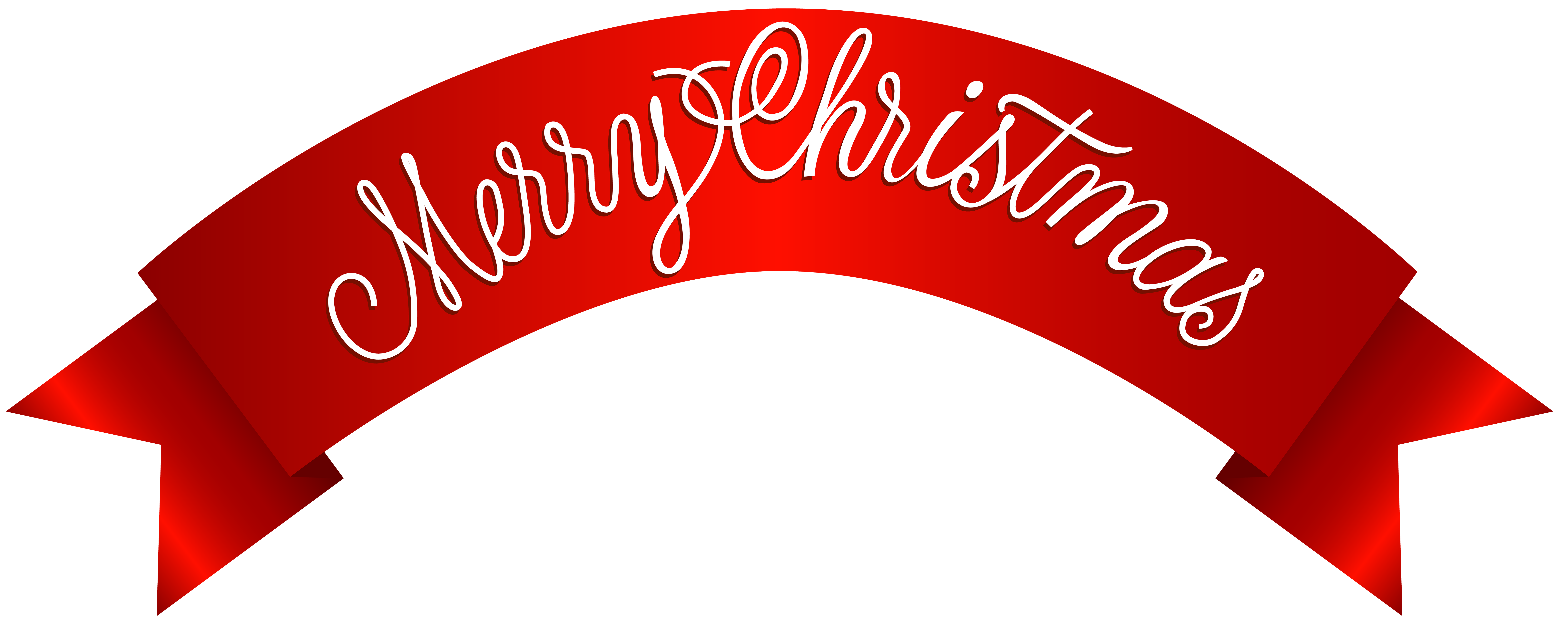 Merry Christmas Banner PNG Clip Art Image.