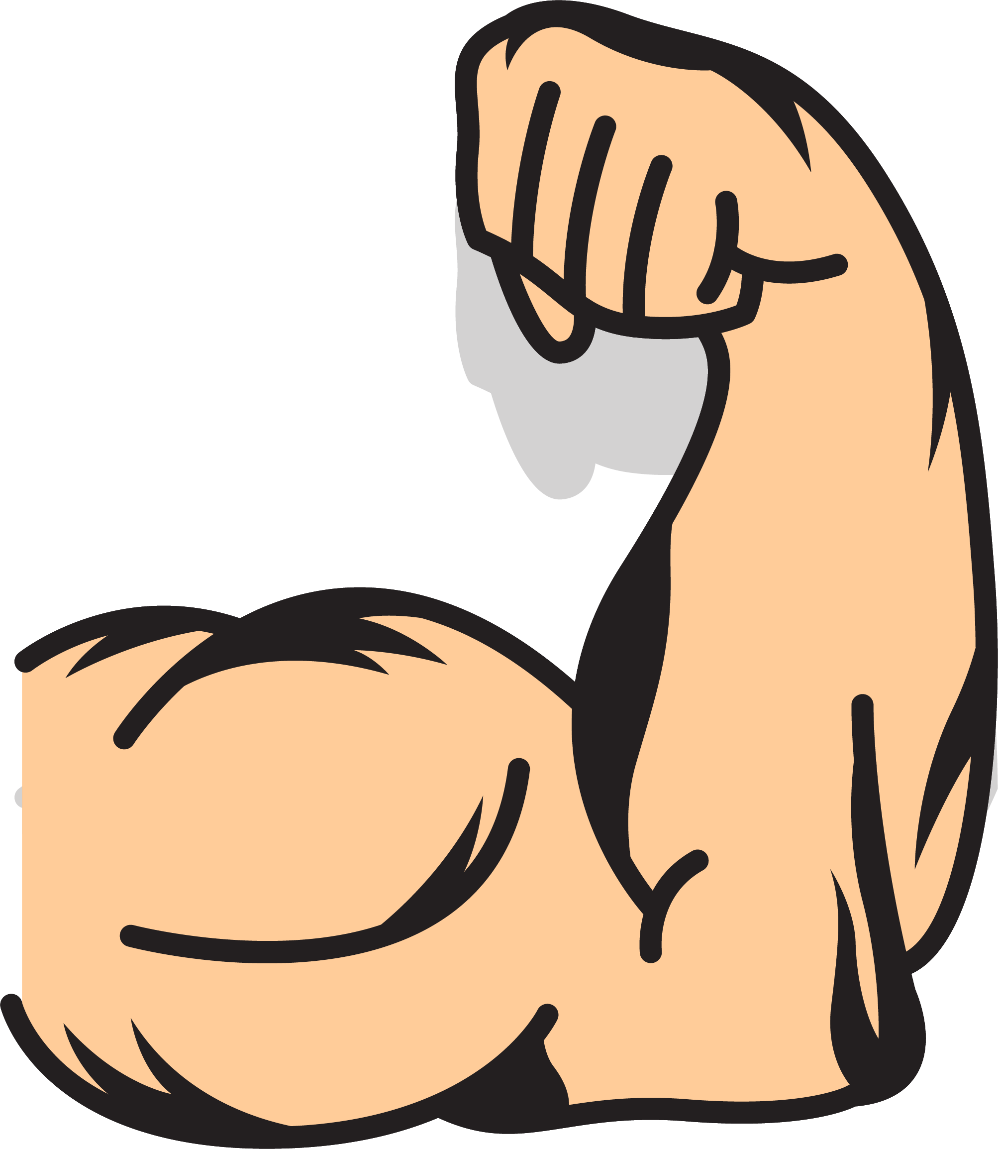 Cartoon Muscle Arm - Clip Art Arm Muscle Clipart | Bocorawasuit
