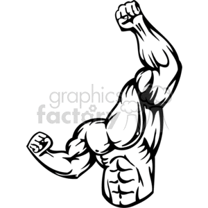 muscles clipart. Royalty.