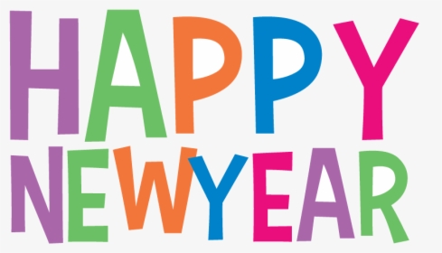 Happy New Year Word Art Free Png Image.