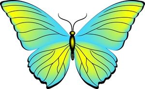 Yellow Butterfly Clipart.