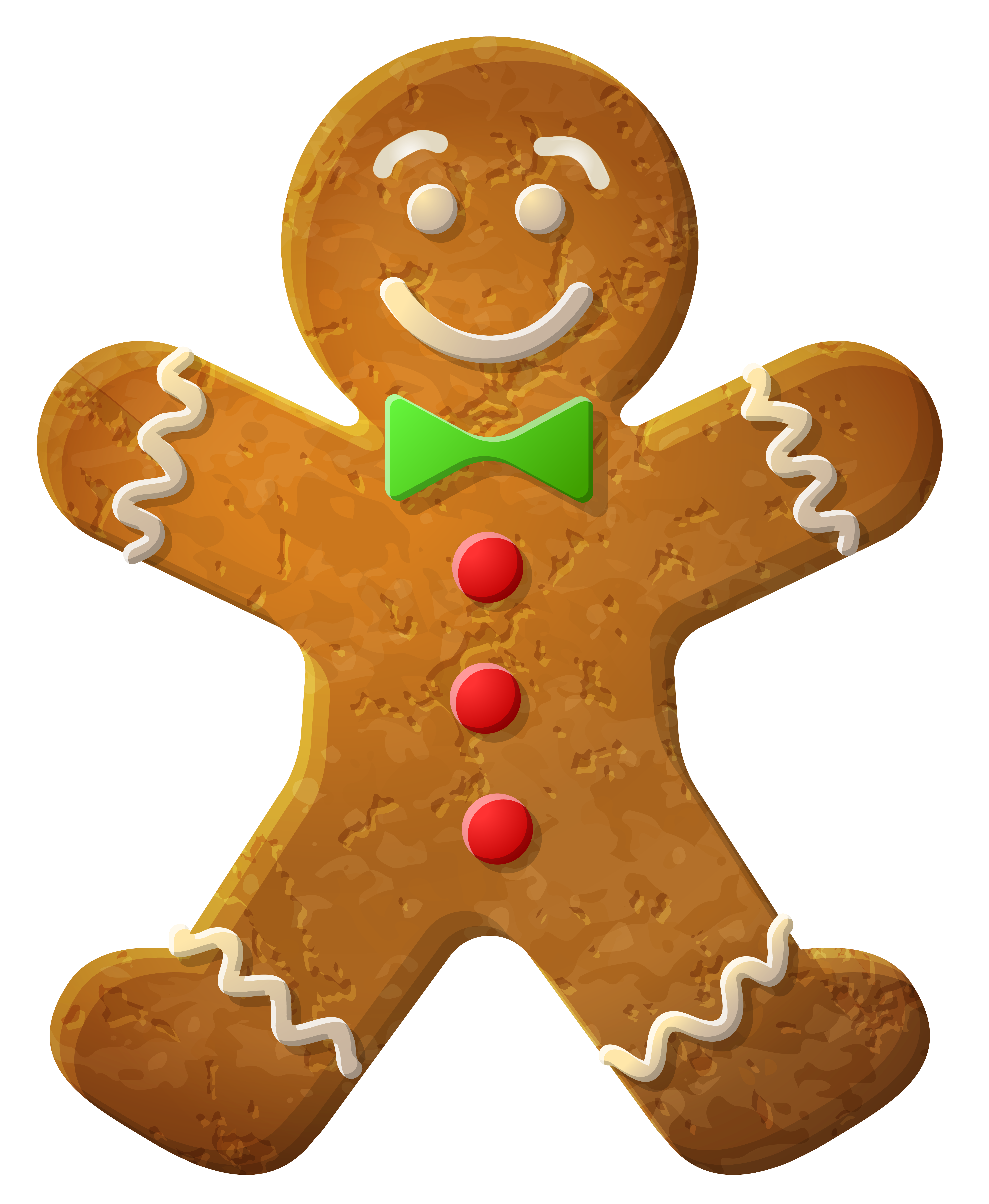 Gingerbread Man Ornament PNG Clip.