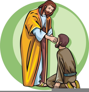 Jesus Heals Blind Man Clipart.