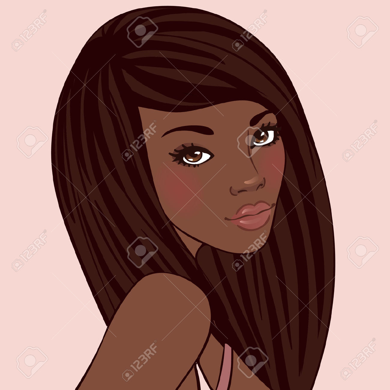 Free Clipart Of Pretty Black Woman.