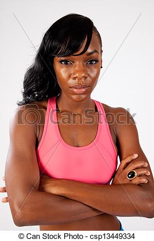 Stock Photos of Pretty woman arms crossed.