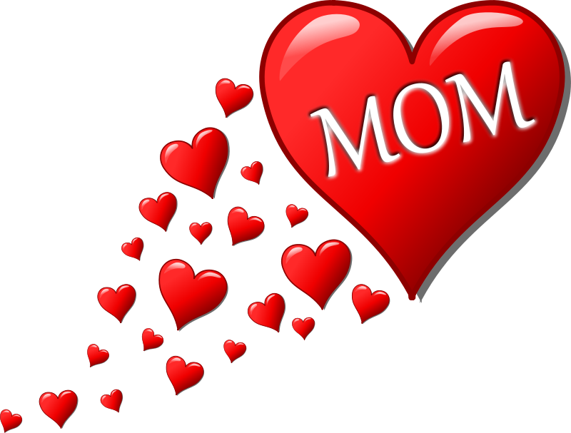 Free Clipart: Mother\'s day heart with small hearts track.