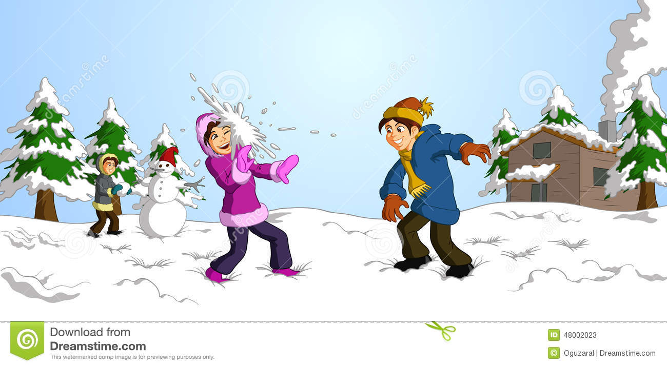 Showing post & media for Cartoon snow fight clip art.