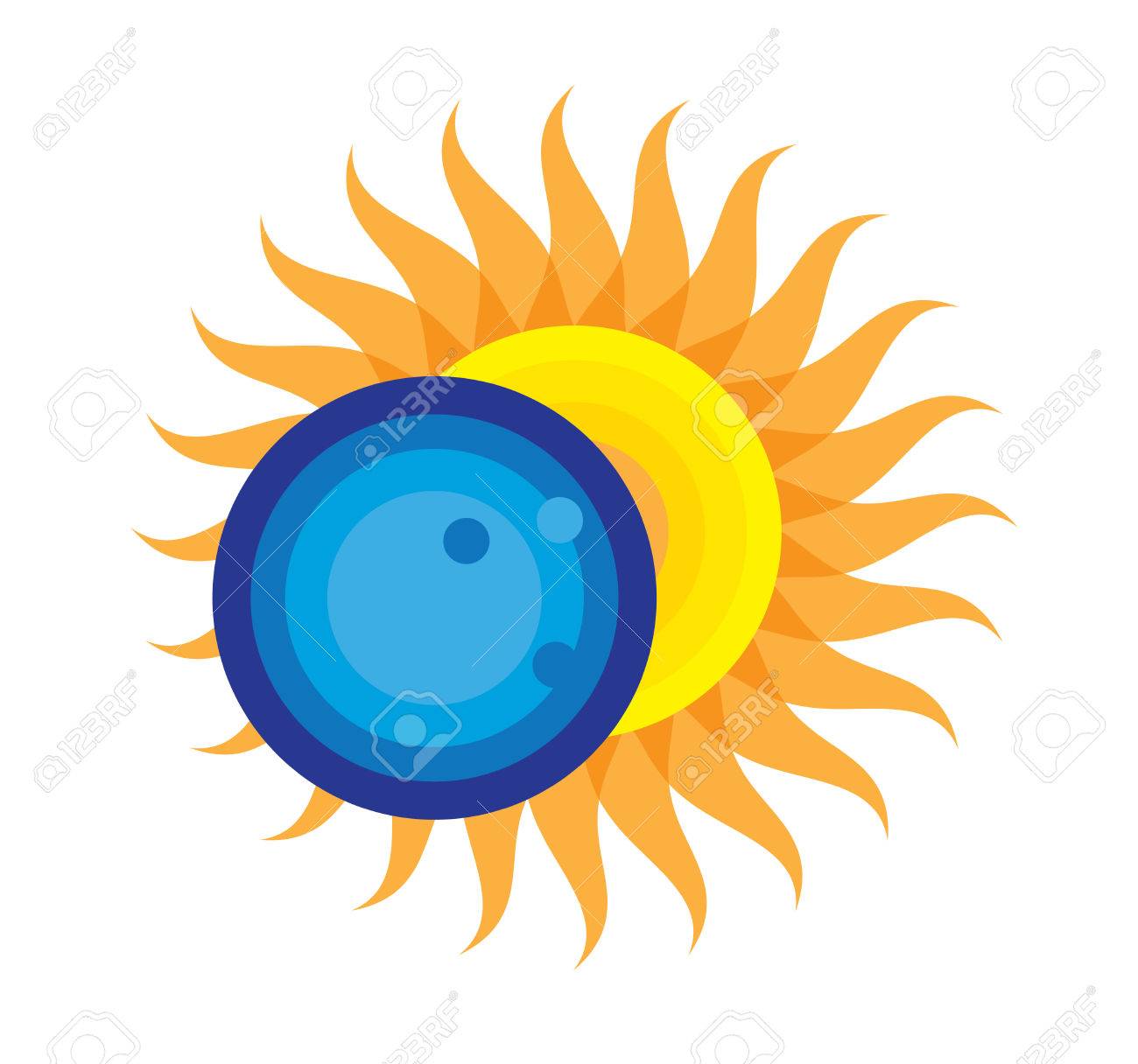 Total Solar Eclipse Icon August 21st, 2017.