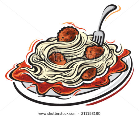 Spaghetti and Meatballs Clipart Free.