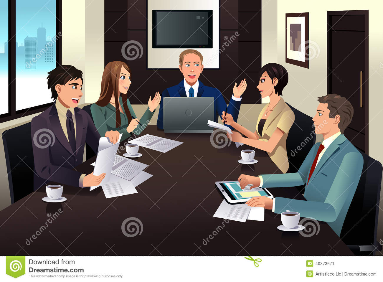 Free clipart office meeting 7 » Clipart Station.