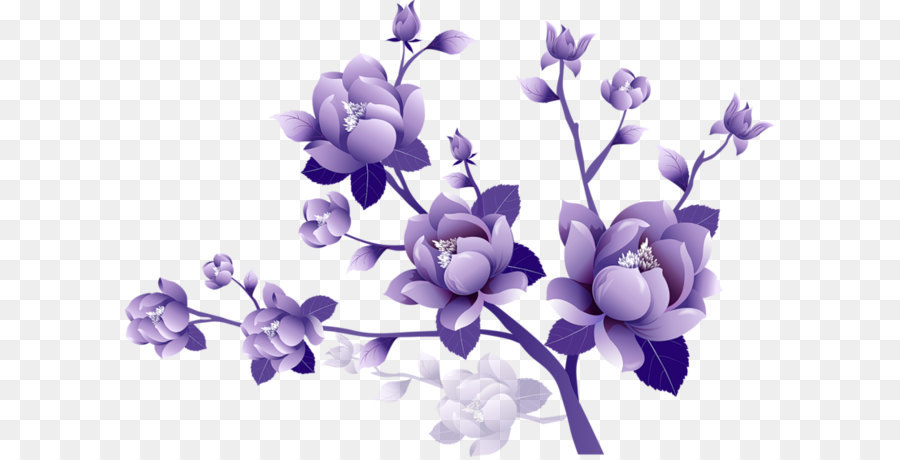609 Purple Flower free clipart.