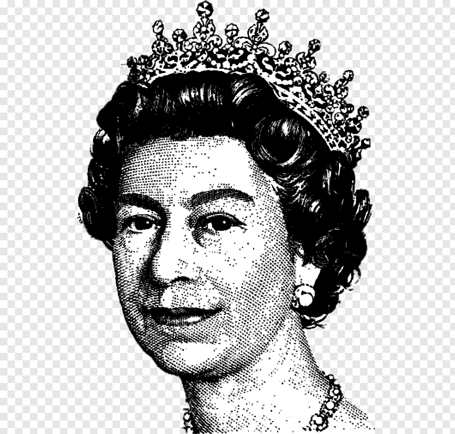 Queen sketch, Queen Elizabeth II England free png.