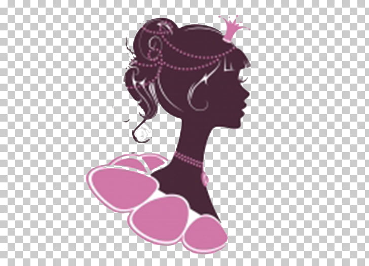 Princess Euclidean Illustration, Crowned woman head.