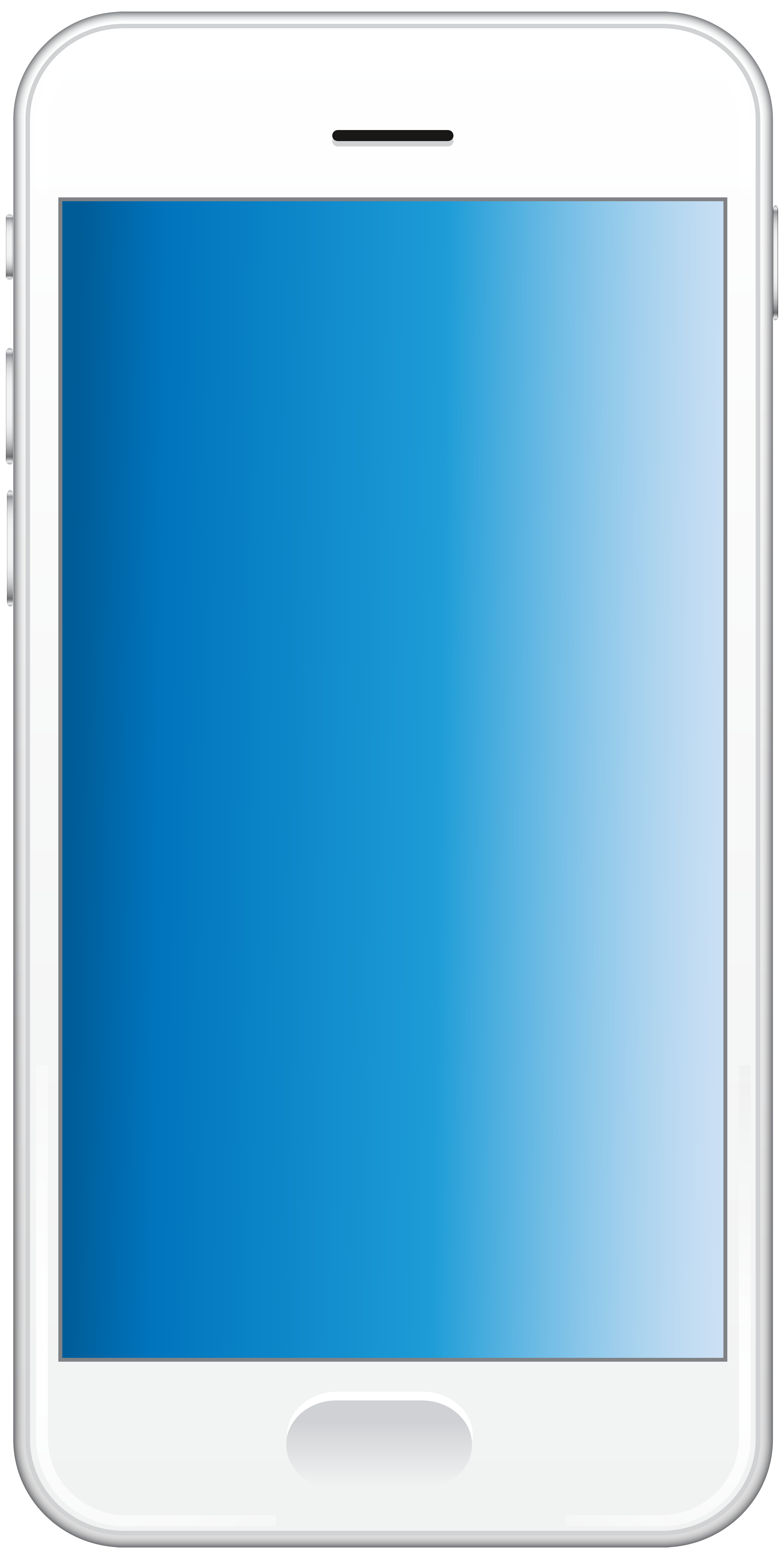 White Smartphone PNG Clip Art Image.