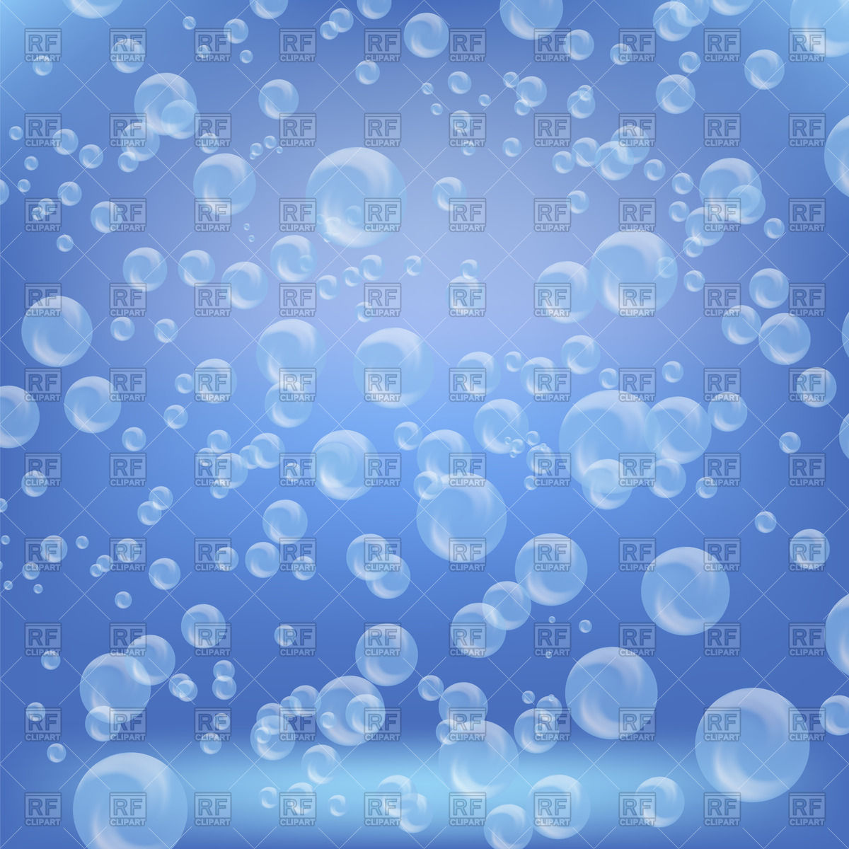 Soap bubbles on blue background Stock Vector Image.