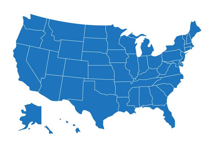 State Map of US Vector.