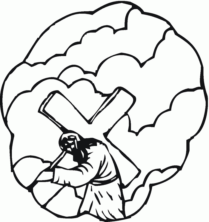 Jesus Stations of the Cross coloring pages.