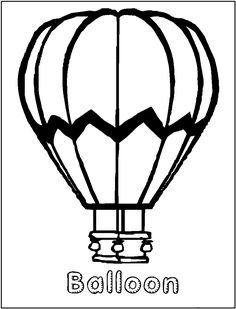Images For > Hot Air Balloon Clip Art Black And White.