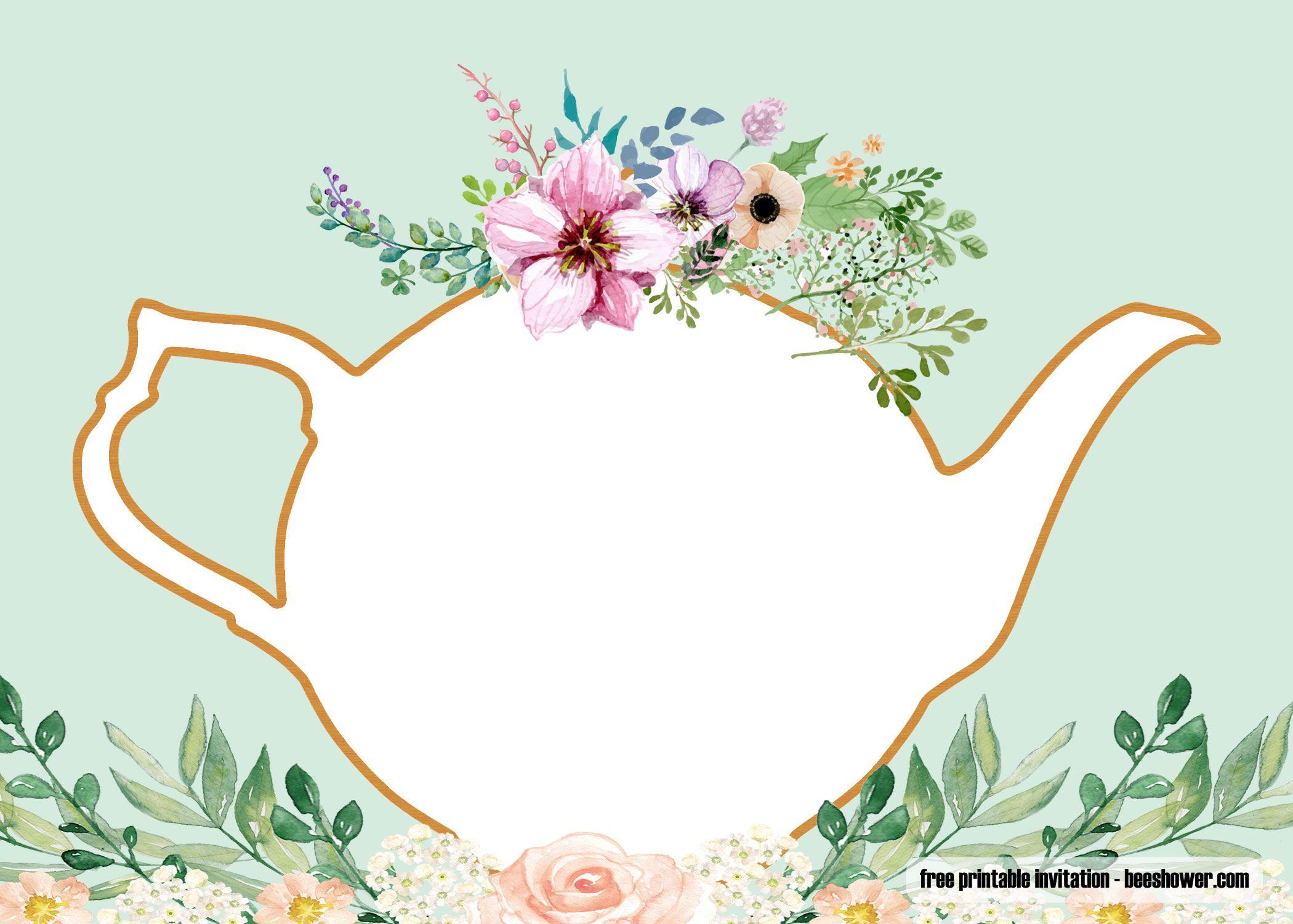 Free Printable Tea Party Invitations