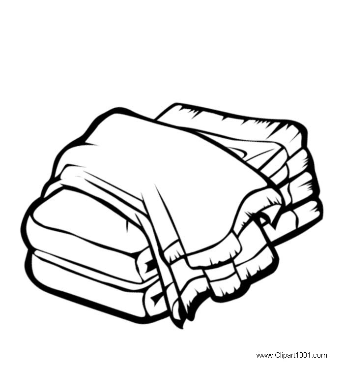 folded towel clipart