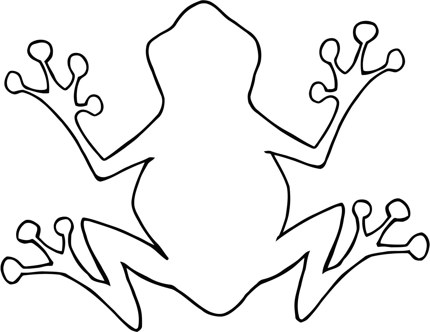 Tree Frog Outline.