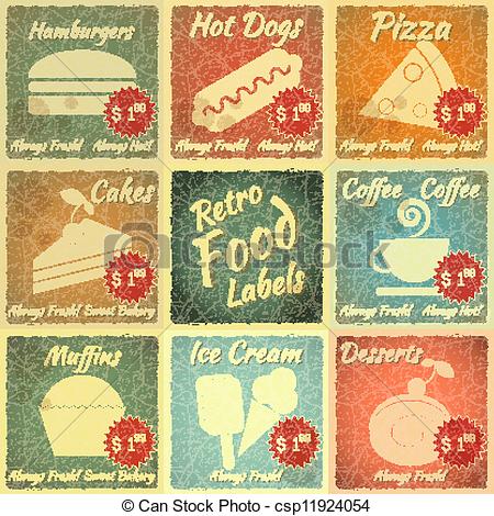 Free Clipart Vintage Food Signs.