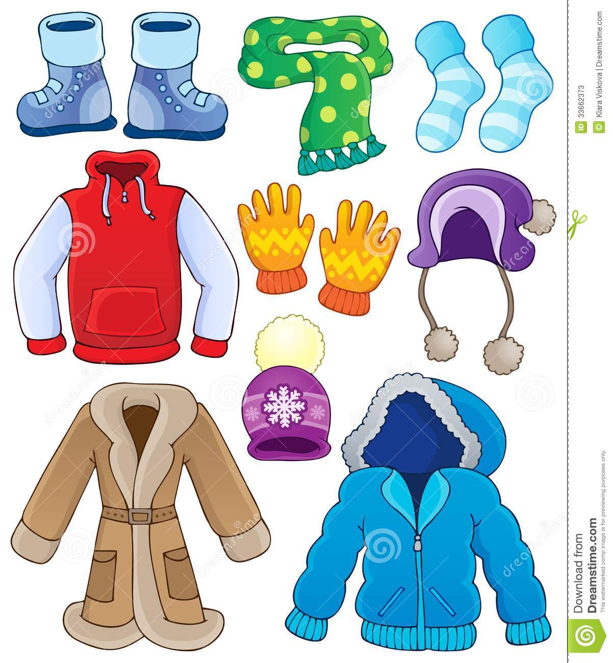 887 Winter Clothes free clipart.