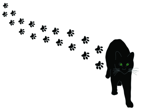 Wolverine paw print clipart.