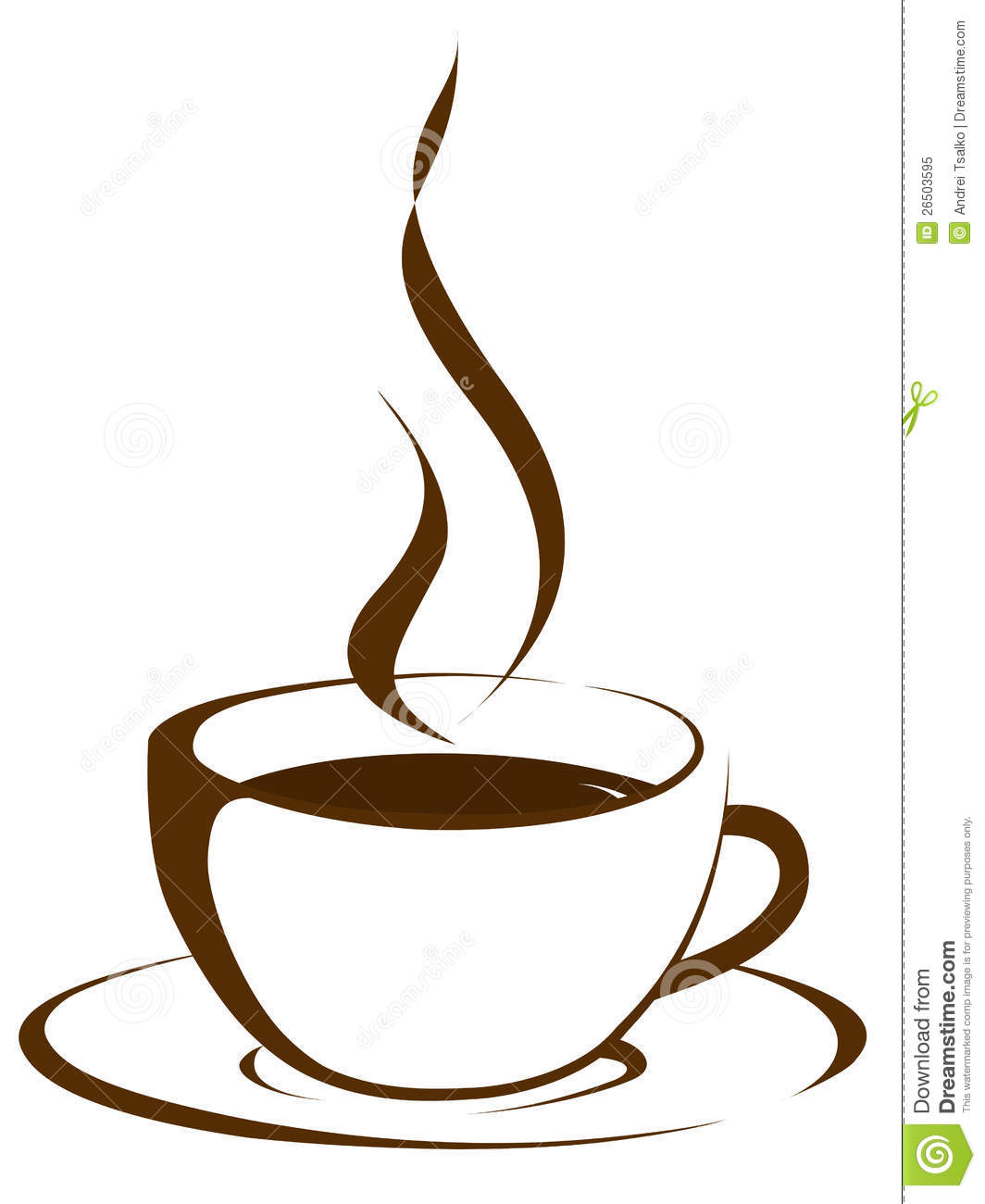 Steaming Cup Of Coffee Clipart.