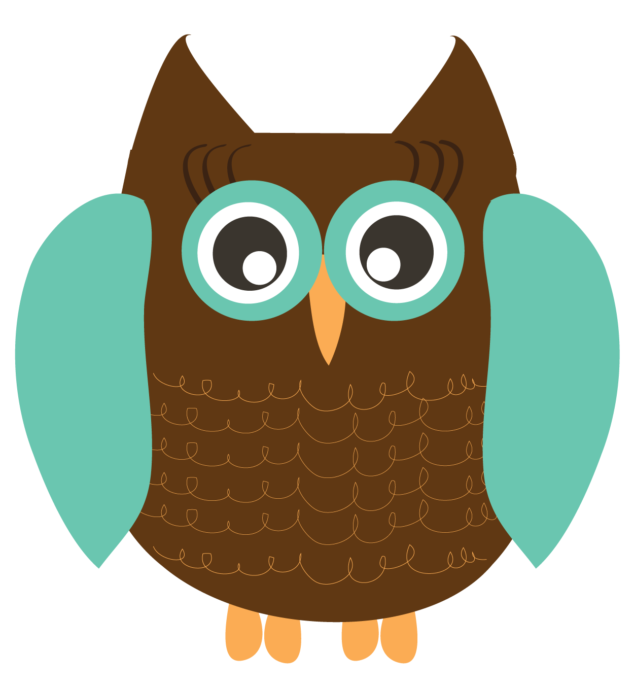 Free colorful owl clipart.