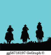 Cowboy Silhouette Clip Art.