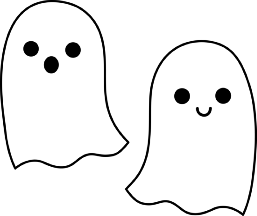 Ghost Outline Clip Art.