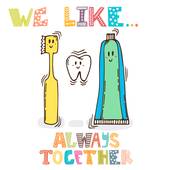 Toothpaste Characters Clip Art.