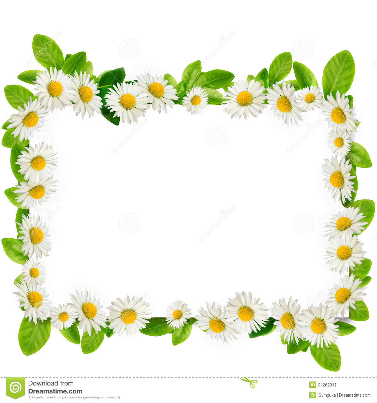 Daisy Flower Border Clip Art Free