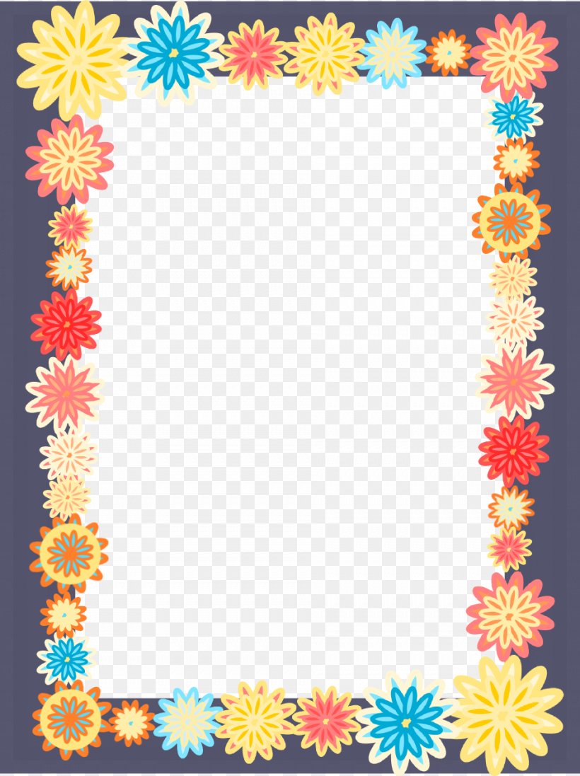 Picture Frames Colorful Flowers Android Clip Art, PNG.