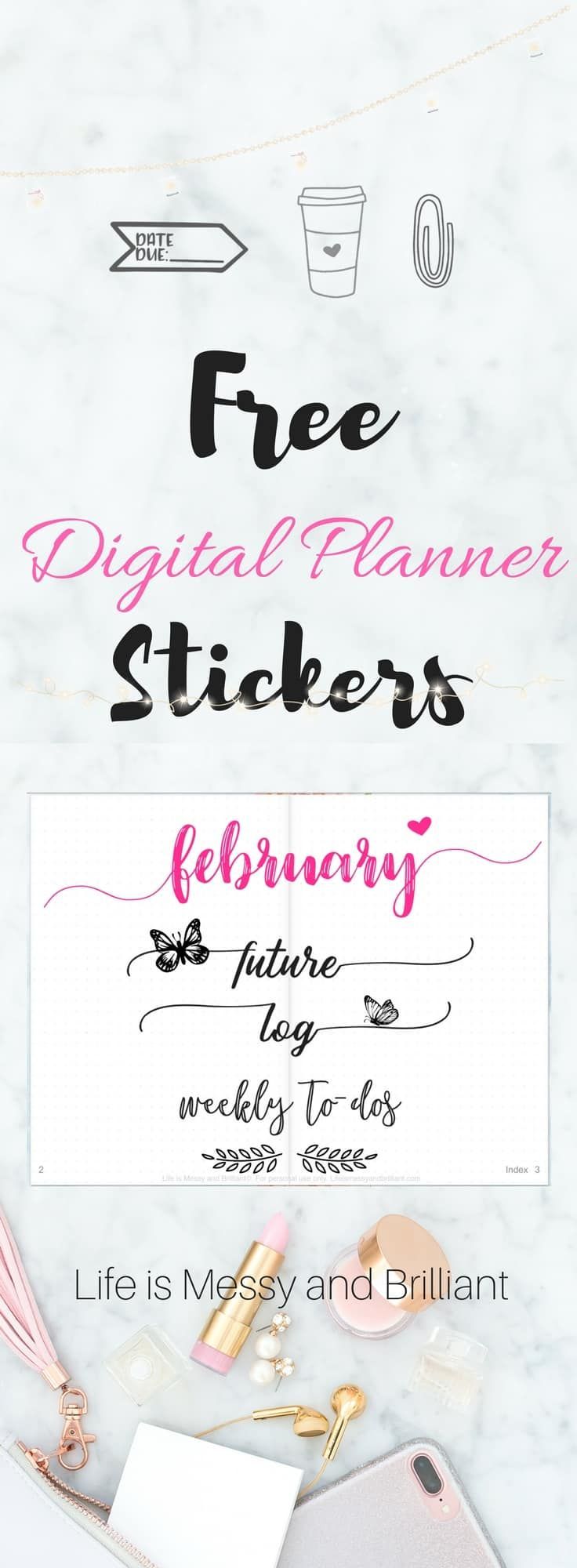 FREE Digital Planner Stickers.
